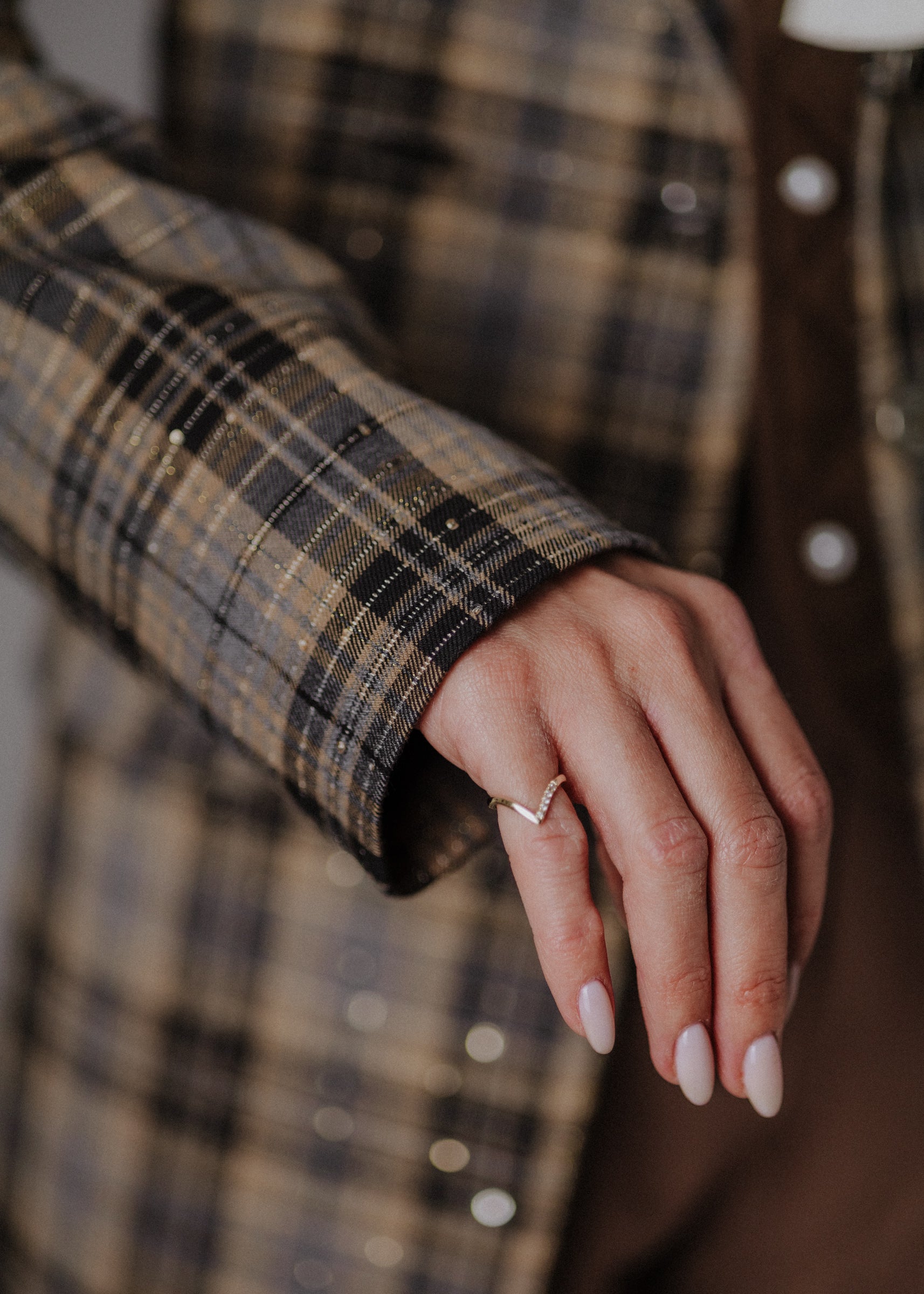 Wool blend sequin jacket