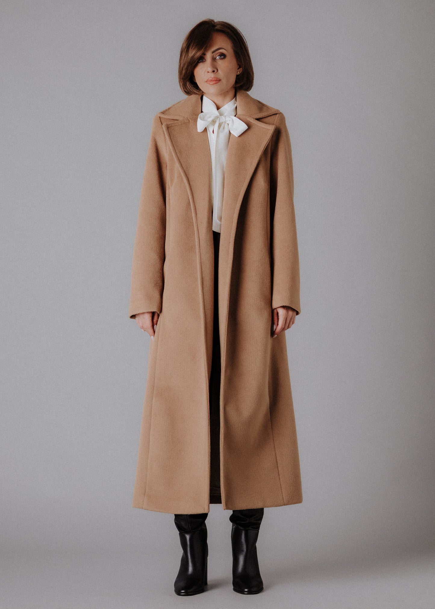 Szövetkabát camel színben