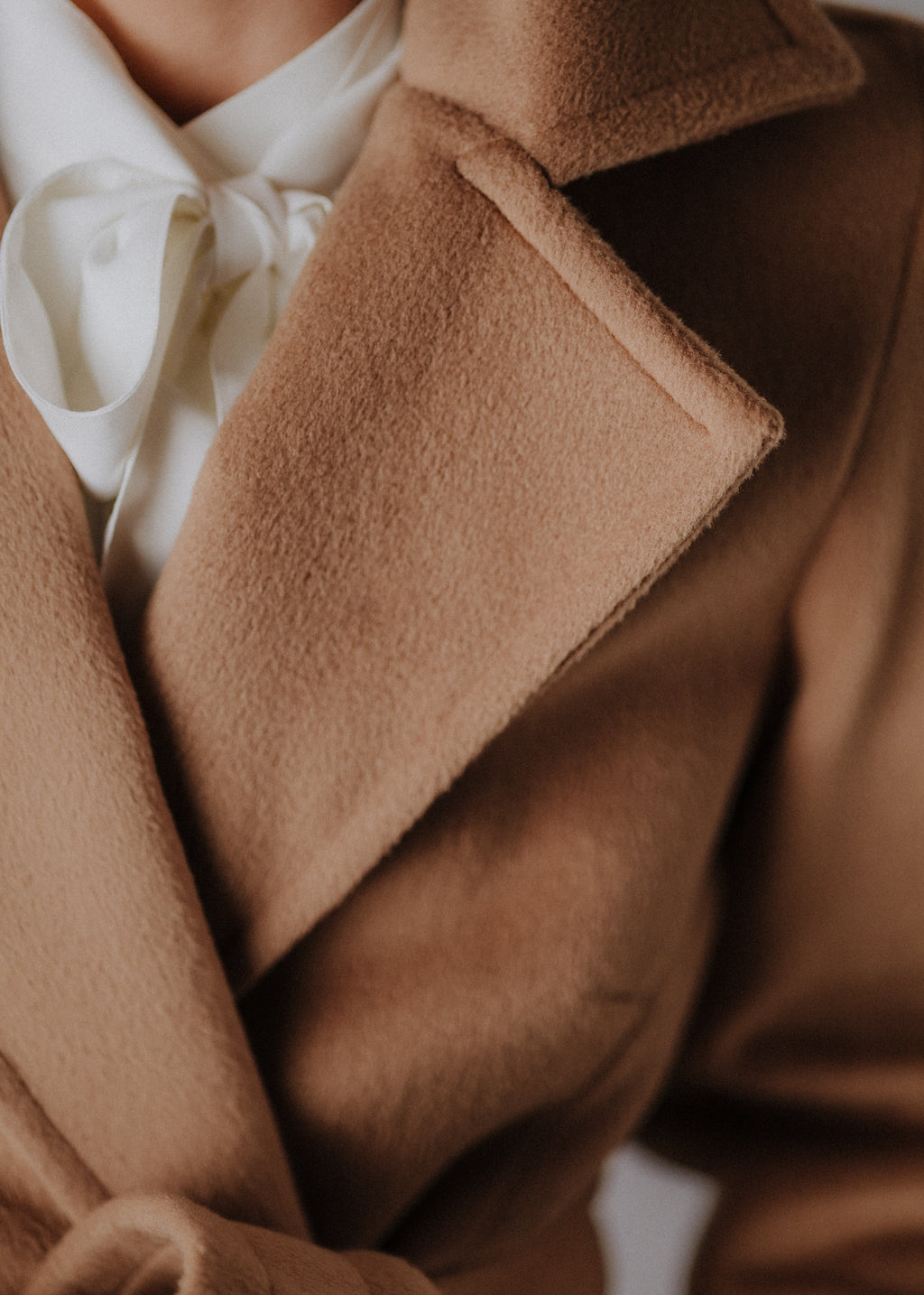 Fabric jacket in camel color
