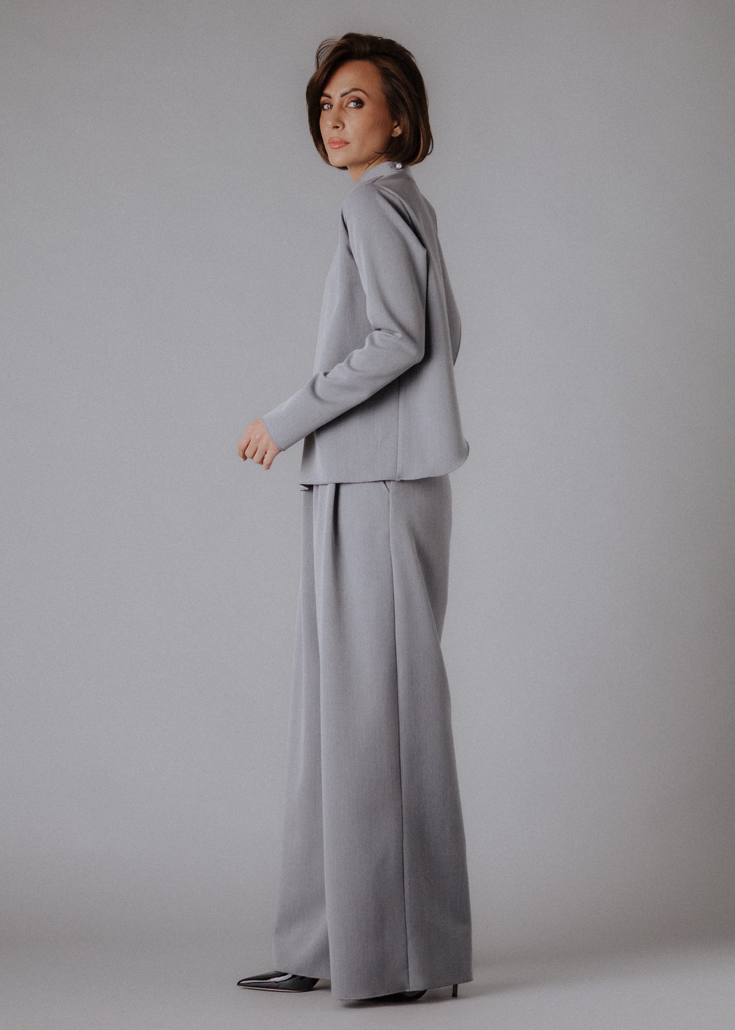 Fine fabric open top in gray