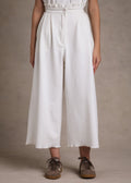 Textúrált ekrü culottes