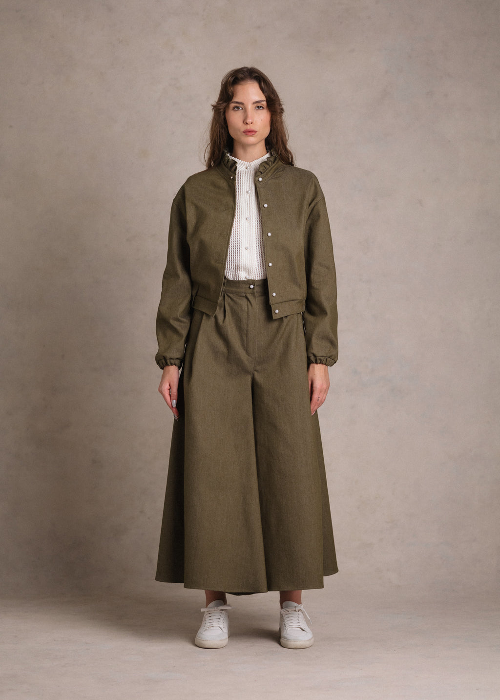 Farmer bomber khaki színben