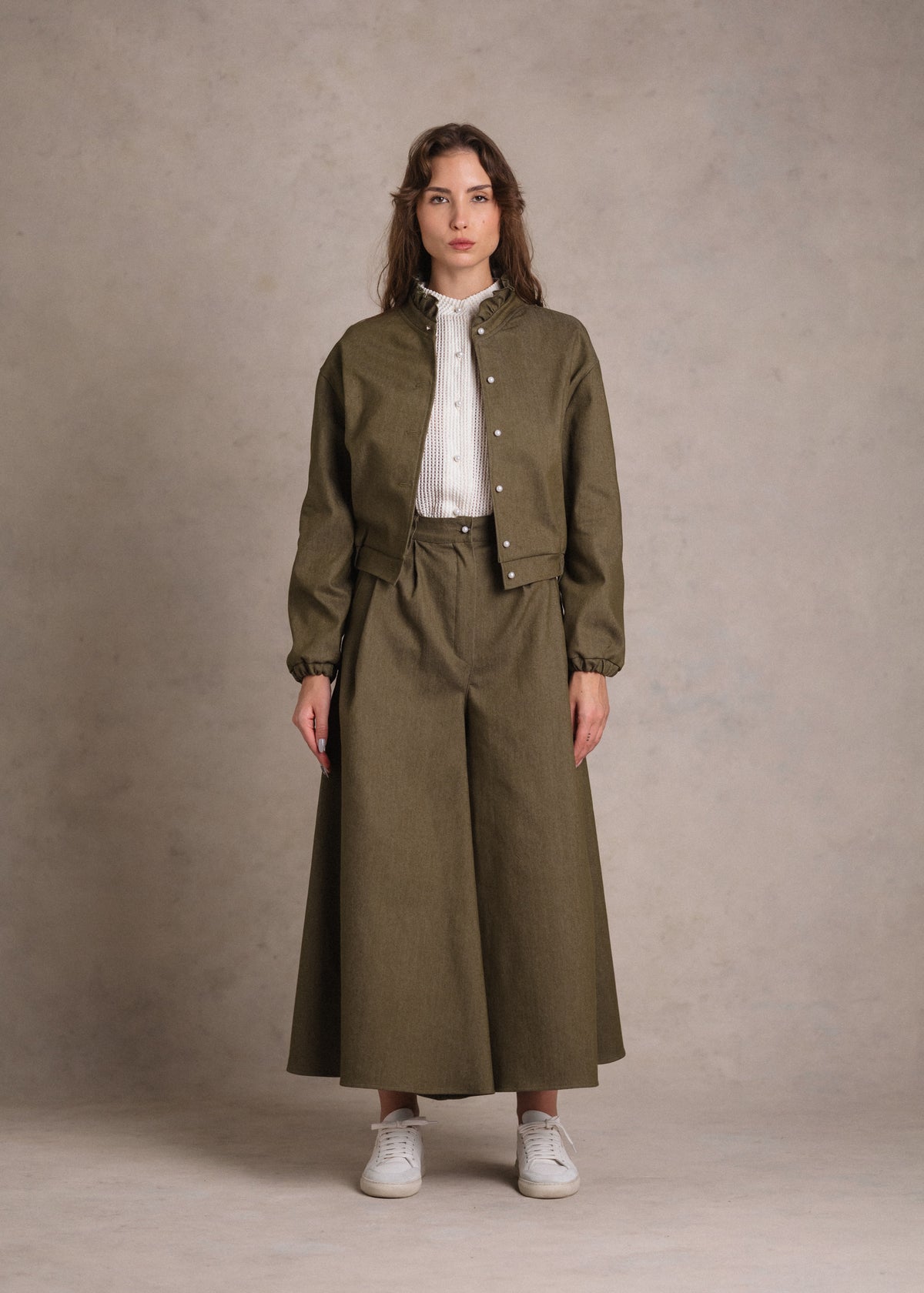 Farmer bomber khaki színben