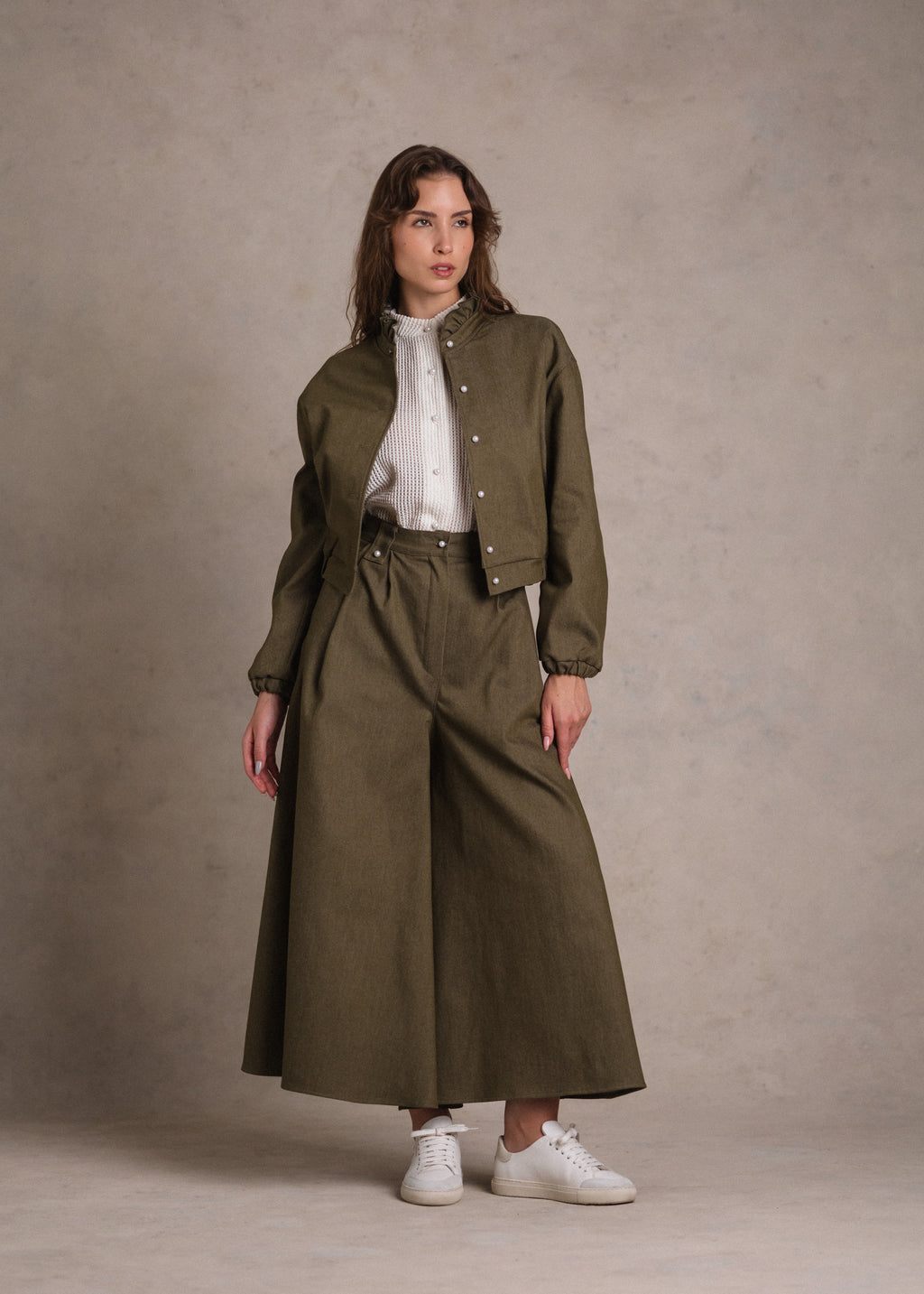Farmer bomber khaki színben