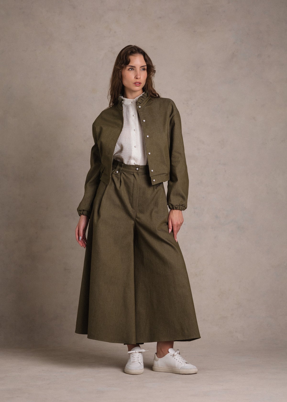 Farmer bomber khaki színben