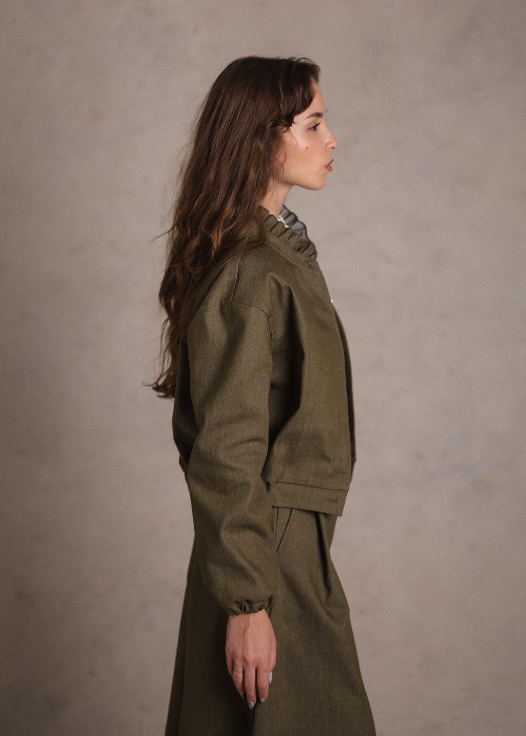 Farmer bomber khaki színben