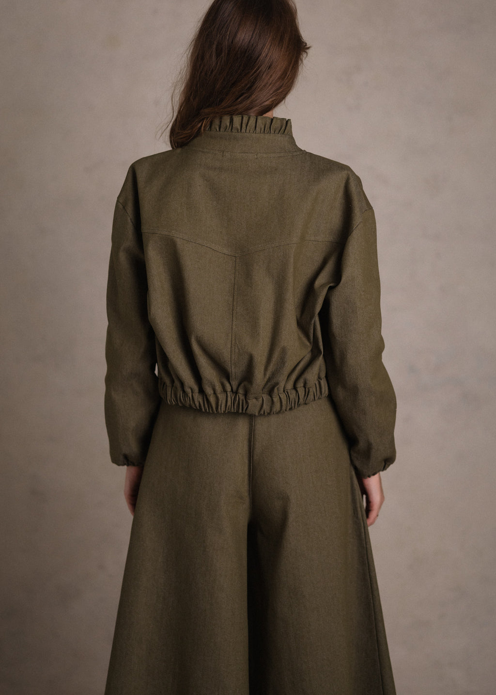 Farmer bomber khaki színben