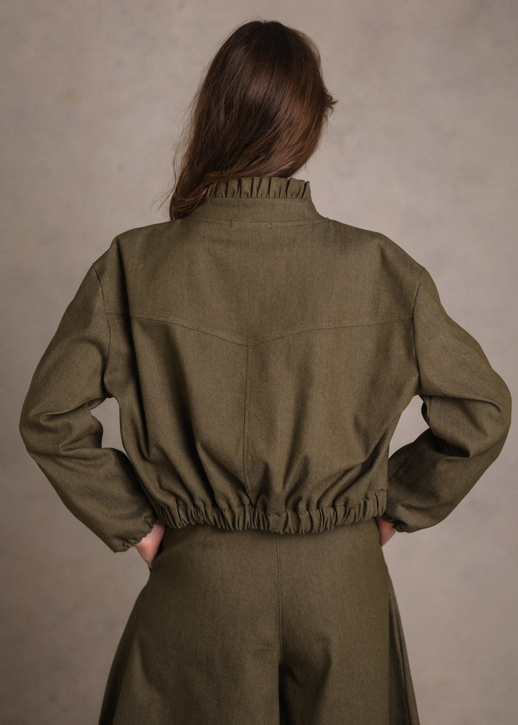 Farmer bomber khaki színben