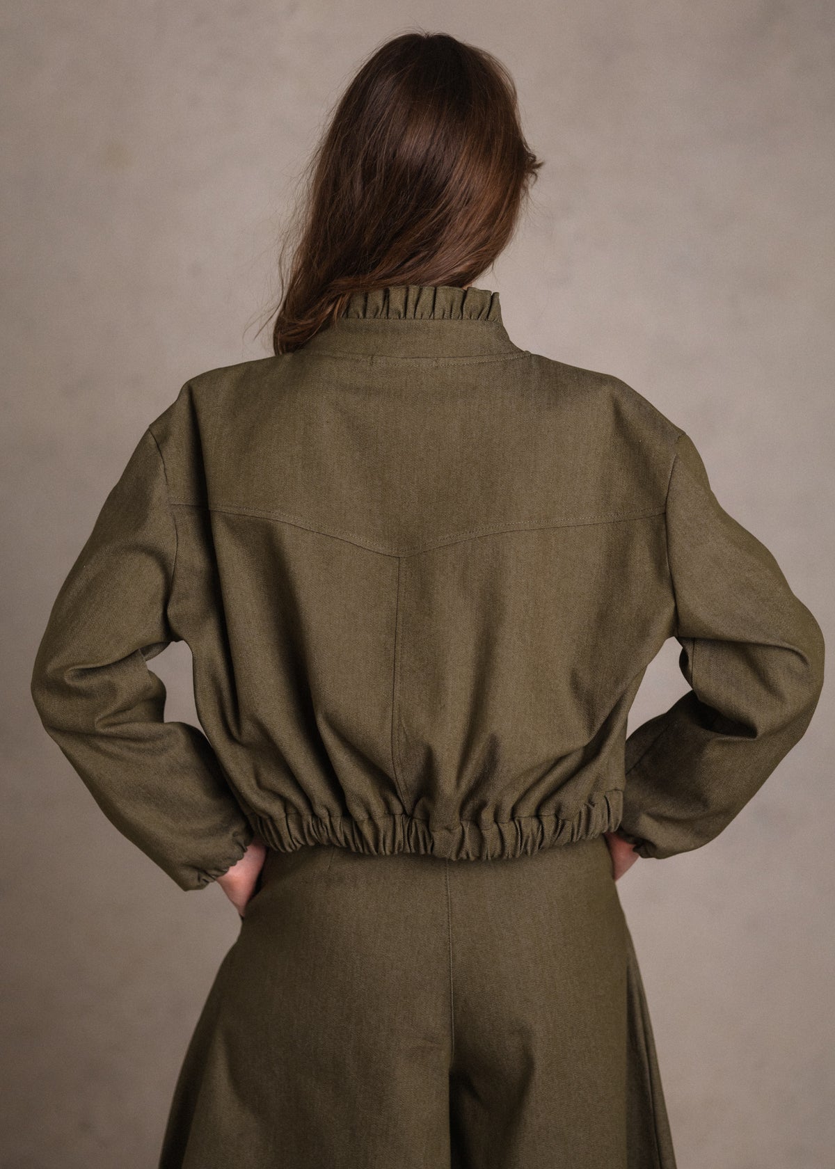 Farmer bomber khaki színben